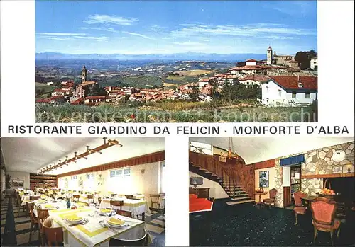 Cuneo Panorama Ristorante Giardino da Felicin Monforte d Alba Kat. Cuneo
