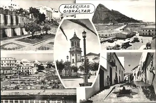 Gibraltar Hafen Strand Kirche Dorfpartie Kat. Gibraltar