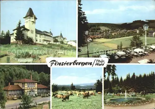 Finsterbergen Kurhaus Ortsansicht Steigermuehle Am Rennsteig Fontaene Kat. Finsterbergen Thueringer Wald