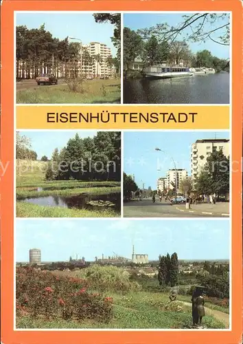 Eisenhuettenstadt Johann Scheer Str Anlegestelle Fahrgastschiffe Goldfischteiche Leninallee Rosenhuegel Kat. Eisenhuettenstadt
