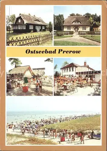 Prerov Rohrgedeckter Katen Rat der Gemeinde Hauptweg zum Strand HO Gaststaette Duenenhaus Strand Kat. Prerau