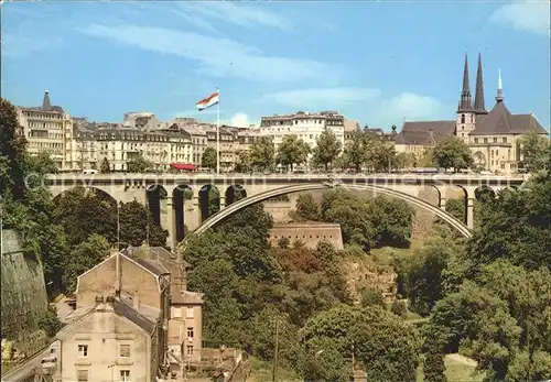 Luxembourg Luxemburg Pont Adolphe Cathedrale et Valle de la Petrusse Kat. Luxembourg