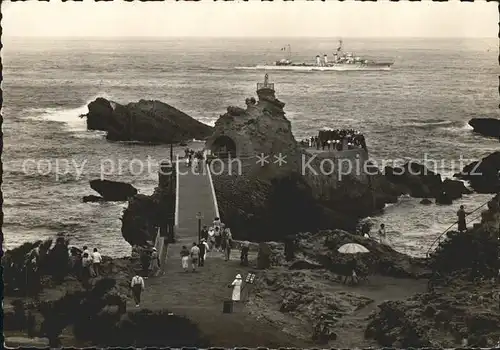 Biarritz Pyrenees Atlantiques Le Rocher de la Vierge Kat. Biarritz