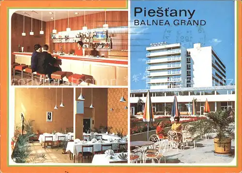 Piestany Balnea Grand Bar Gastraum Terrasse Kat. Piestany