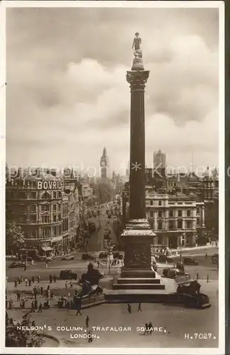 London Nelsons Column Trafalgar Square Kat. City of London