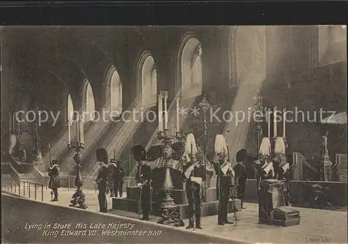 London Lying in State His Late Majesty King Edward VII Westminster Hall Kat. City of London