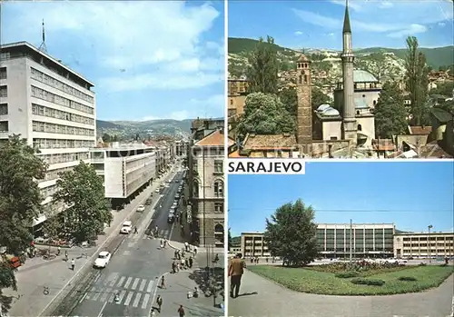 Sarajevo Strassenpartie Teilansicht Gebaeude Kat. Sarajevo