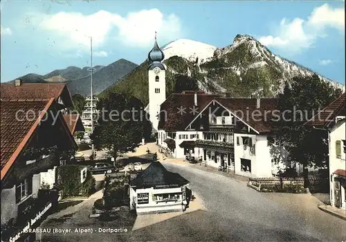 Grassau Chiemgau Dorfpartie Kirche Kat. Grassau