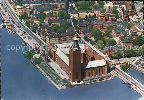 Stockholm Stadshuset Fliegeraufnahme Kat. Stockholm