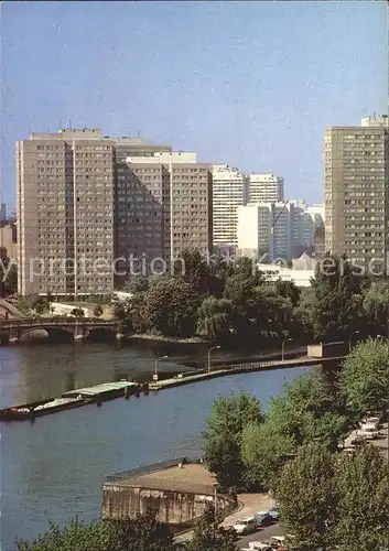 Berlin Blick zur Fischerinsel Hochhaeuser Kat. Berlin