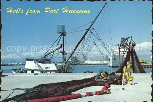 Port Hueneme Net Repairs Fischkutter Kat. Port Hueneme