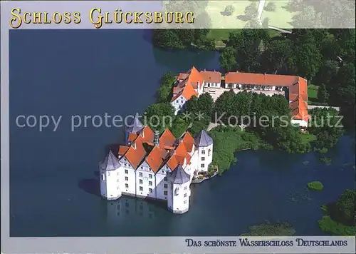 Gluecksburg Ostseebad Wasserschloss Schlei Fliegeraufnahme Kat. Gluecksburg (Ostsee)