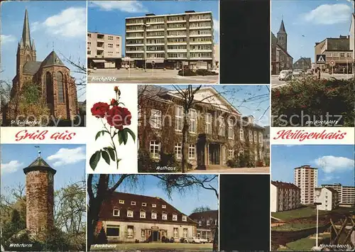 Heiligenhaus Mettmann St Suitbertus Kirche Kirchplatz Nonnenbruch Parkhaus Rathaus Wehrturm / Heiligenhaus /Mettmann LKR