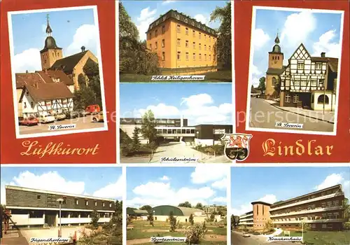 Lindlar St Severin Schloss Heiligenhoven Jugendherberge Schule Sportzentrum Krankenhaus Kat. Lindlar