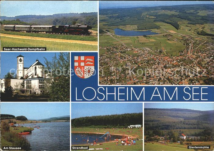 Losheim See Saar Hochwald Dampfbahn Stausee Strandbad Giertenmuehle