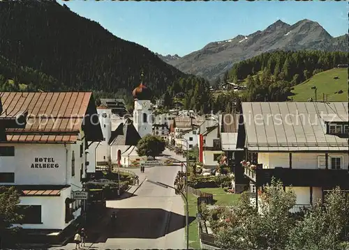 St Anton Arlberg Ortspartie Hotel Arlberg Kirche Kat. St. Anton am Arlberg