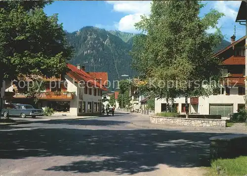 Lenggries Bahnhofstrasse mit Blick zum Brauneck Hoehenluftkurort Kat. Lenggries