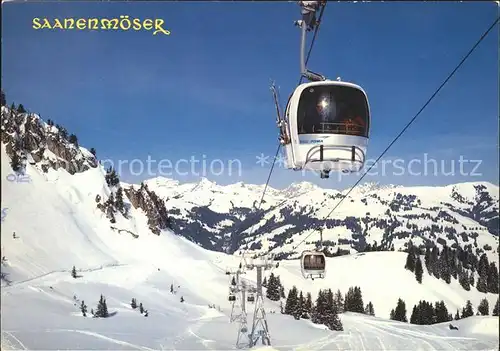 Saanenmoeser Saanen Gondelbahn Saanerslochgrat Wintersportplatz Alpenpanorama Kat. Saanenmoeser