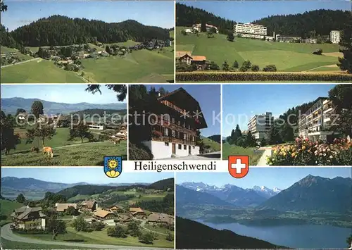 Heiligenschwendi Teilansichten Alpenpanorama Thuner See Kat. Heiligenschwendi