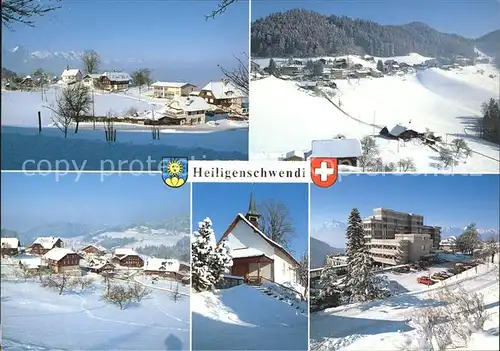 Heiligenschwendi Teilansichten Winterpanorama Kat. Heiligenschwendi