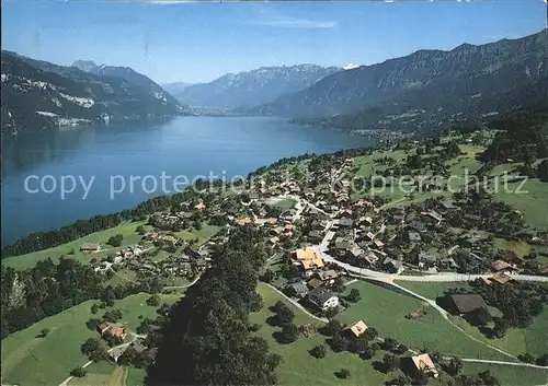 Krattigen Thunersee Alpenpanorama Fliegeraufnahme Kat. Krattigen