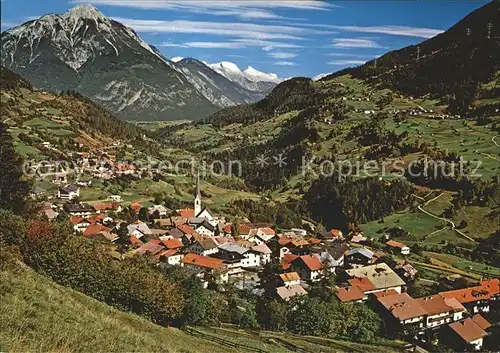 Wenns Pitztal Tirol Panorama mit Tschirgant und Mieminger Kette Kat. Wenns