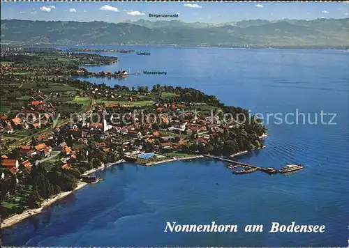 Nonnenhorn mit Blick zum Bregenzerwald Fliegeraufnahme Kat. Nonnenhorn Bodensee