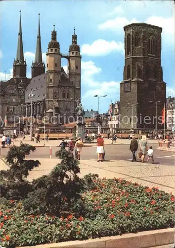 Halle Saale Markt Kirche Turm Kat. Halle