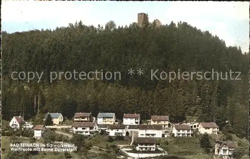 Bad Teinach Zavelstein Weihreute mit Burgruine Kat. Bad Teinach Zavelstein