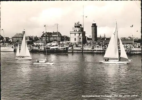 Cuxhaven Nordseebad Bei der Alten Liebe Segelschiffe  Kat. Cuxhaven