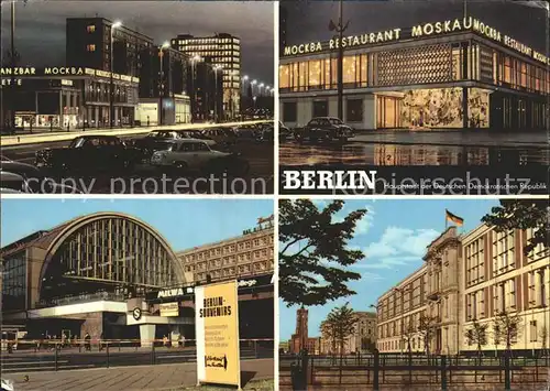 Berlin Karl Marx Allee Hotel Moskau Bahnhof Alexanderplatz Sitz des Staatsrates Kat. Berlin
