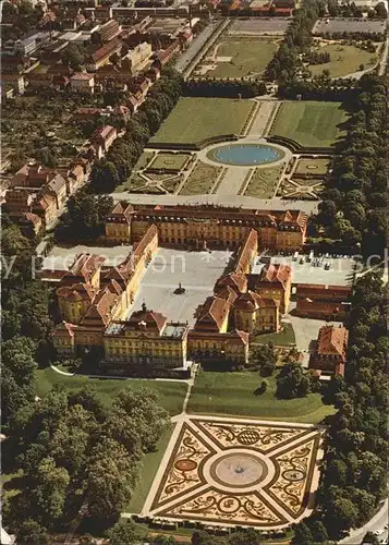 Ludwigsburg Schloss Ludwigsburg mit Garten Bluehendes Barock Fliegeraufnahme Kat. Ludwigsburg