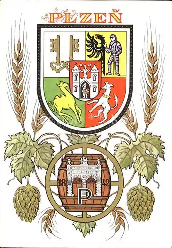 Plzen Pilsen Stadt Wappen