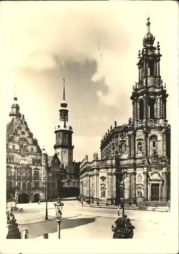 Dresden Schloss und Hofkirche Kat. Dresden Elbe