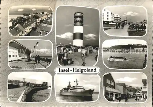 Insel Helgoland Teilansichten Leuchtturm Dampfer Kat. Helgoland
