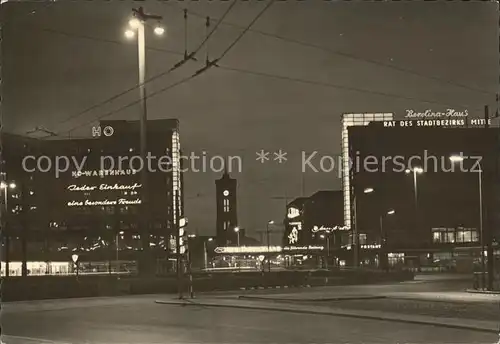 Berlin Alexanderplatz bei Nacht Kat. Berlin