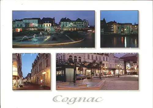 Cognac La ville illuminee Place Francois Porte Saint Jacques Rue de Angouleme et place d Armes Kat. Cognac