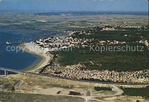 Fromentine Vue d ensemble aerienne la plage et le Camping Kat. La Barre de Monts