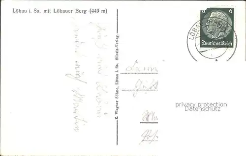 Loebau Sachsen mit Loebauer Berg Kat. Loebau