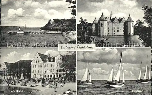 Gluecksburg Ostseebad Bucht Schloss Segelsport Strand Kat. Gluecksburg (Ostsee)