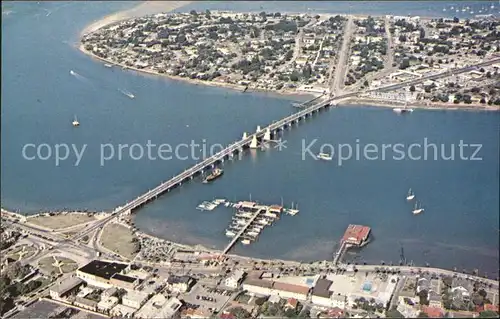 Saint Augustine Florida Aerial view of the historic city Bridge of Lions Anastasia Island Kat. Saint Augustine