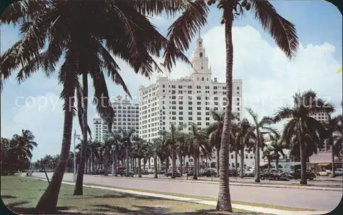 Miami Florida Biscayne Boulevard with the Everglades and Miami Colonial Hotels Kat. Miami
