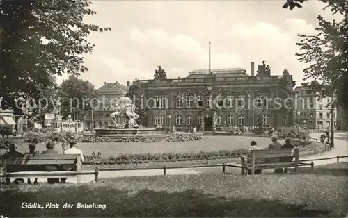 Goerlitz Sachsen Platz der Befreiung Brunnen Kat. Goerlitz