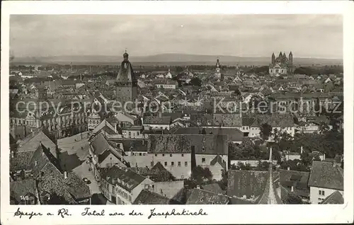 Speyer Rhein Total von der Josephskirche Kat. Speyer