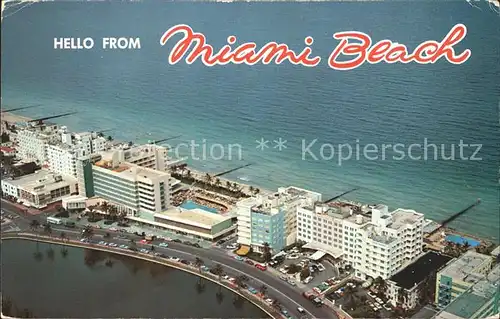 Miami Beach Hotels Atlantic Ocean aerial view Kat. Miami Beach