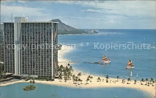 Waikiki Hilton Hawaiian Village Hotel Beach aerial view Kat. Waikiki Honolulu