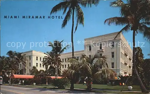 Miami Florida Miramar Hotel Kat. Miami