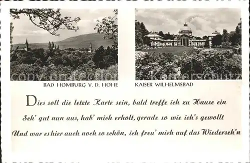 Bad Homburg Kaiser Wilhelmsbad Kat. Bad Homburg v.d. Hoehe