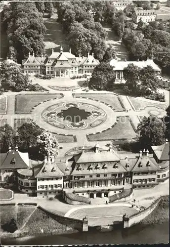 Pillnitz Schloss Fliegeraufnahme Kat. Dresden