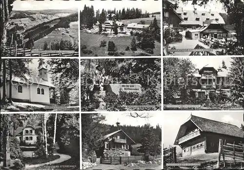 Krieglach Steiermark Rosegger Haus Alpengasthof Waldhaus Waldschule Kapelle Denkmal Kat. Krieglach